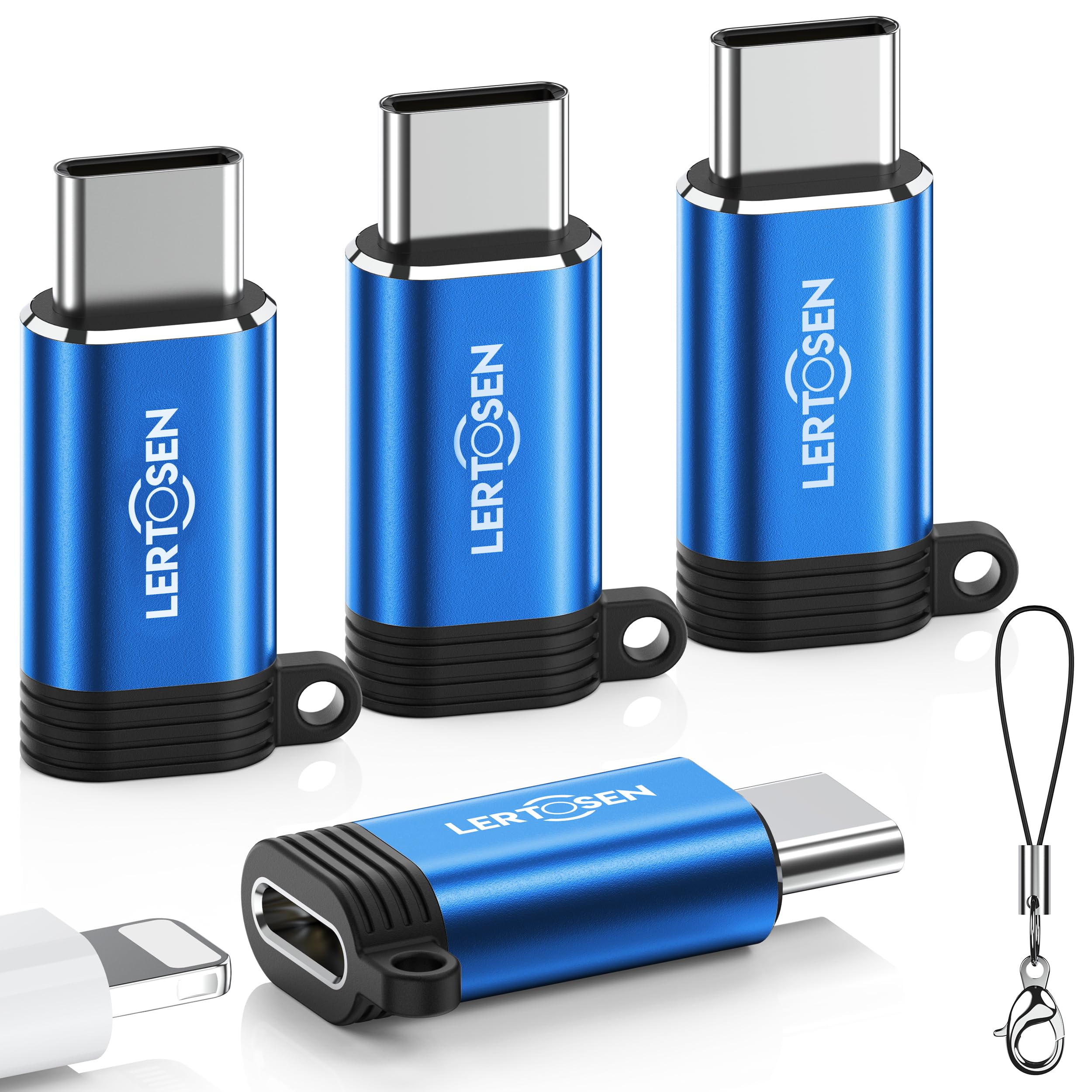 4 Pack Lightning To Usb C Adapter For Iphone 15/16/16 Pro/16 Pro Max/16 Plus,Samsung S24,Ipad Air,Fast Charging & Data Transfer,